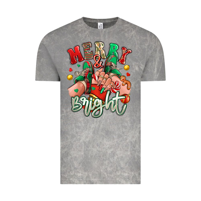 Merry And Bright Caucasian Girl Sneakers Vintage Tee by RanaPortraitStore | Teevron