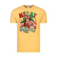 Vintage Mustard merry and bright caucasian girl sneakers Vintage Tee - RanaPortraitStore