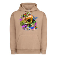 Pigment Burro Pride Skull And Transgender Symbol With Peace Urban Hoodie - BundleAndBundleShop