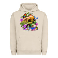 Pigment French Oak Pride Skull And Transgender Symbol With Peace Urban Hoodie - BundleAndBundleShop