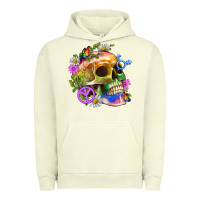 Pigment Pistachio Pride Skull And Transgender Symbol With Peace Urban Hoodie - BundleAndBundleShop