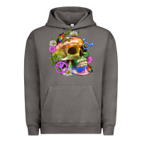 Pride Skull And Transgender Symbol With Peace Urban Hoodie | Teevron
