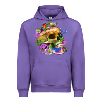 Tulip Pride Skull And Transgender Symbol With Peace Urban Hoodie - BundleAndBundleShop