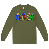 Army Green coach Long Sleeve Tee - Zillion Design Studio