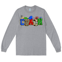 Heather Grey coach Long Sleeve Tee - Zillion Design Studio