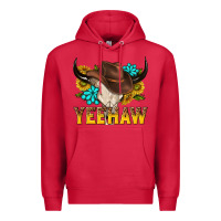 Cardinal yeehaw bull skull Premium Hoodie - NancyCooperArtShop