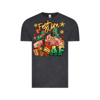 Vintage Black festive af christmas caucasian girl sneakers Vintage Tee - RanaPortraitStore