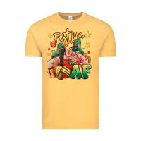 Vintage Mustard festive af christmas caucasian girl sneakers Vintage Tee - RanaPortraitStore