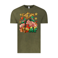 Vintage Olive festive af christmas caucasian girl sneakers Vintage Tee - RanaPortraitStore