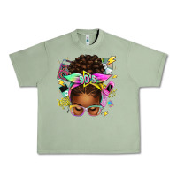 Oil Green 90s afro messy bun Urban Heavy Tee - texasbilliewilder