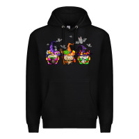 Black halloween gnomes Premium Hoodie - AdoDesignShop