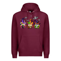 Burgundy halloween gnomes Premium Hoodie - AdoDesignShop