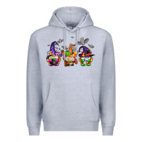 Heather Grey halloween gnomes Premium Hoodie - AdoDesignShop