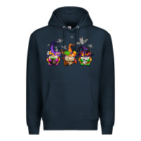 Navy halloween gnomes Premium Hoodie - AdoDesignShop