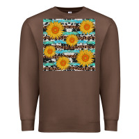 Chestnut sunflower western seamless Premium Sweatshirt - AdoDesignShop