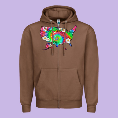Lgbtq America Map Zipper Hoodie Designed By Hra Design Shop