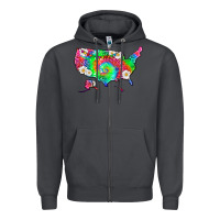 Smoke lgbtq america map Zipper Hoodie - HRA Design Shop