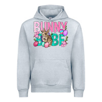 Heather Grey Bunny Babe Easter Urban Hoodie - BundleAndBundleShop