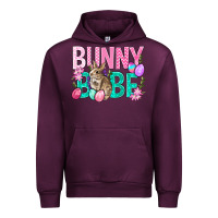 Mauve Wine Bunny Babe Easter Urban Hoodie - BundleAndBundleShop