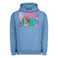Pigment Pebble Blue Bunny Babe Easter Urban Hoodie - BundleAndBundleShop