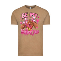 Vintage Coffee be my valentine afro girl sneakers Vintage Tee - RanaPortraitStore