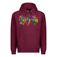 Burgundy mardi gras louisiana Premium Hoodie - MaliasSmallBusiness