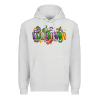 Dove Grey mardi gras louisiana Premium Hoodie - MaliasSmallBusiness