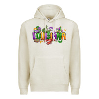 Oatmeal Heather mardi gras louisiana Premium Hoodie - MaliasSmallBusiness