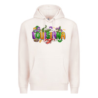 Pale Pink mardi gras louisiana Premium Hoodie - MaliasSmallBusiness