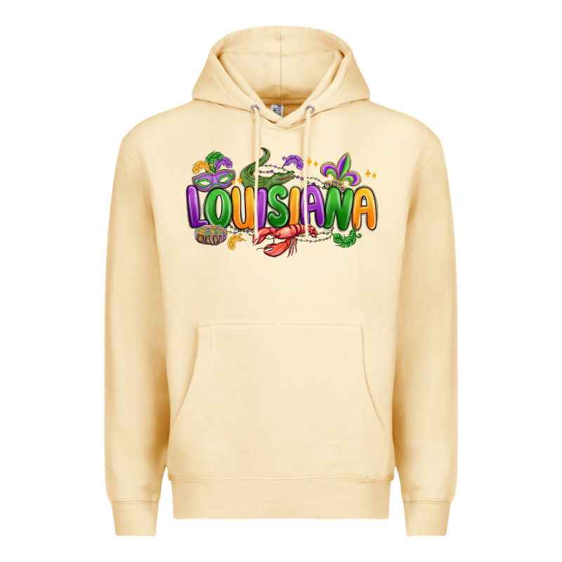 Mardi Gras Louisiana Premium Hoodie by MaliasSmallBusiness | Teevron