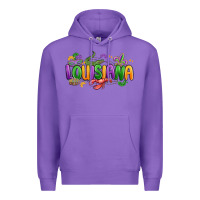 Purple mardi gras louisiana Premium Hoodie - MaliasSmallBusiness