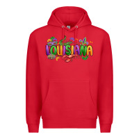 Red mardi gras louisiana Premium Hoodie - MaliasSmallBusiness