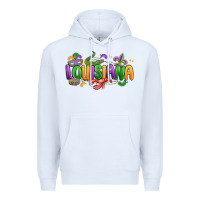 White mardi gras louisiana Premium Hoodie - MaliasSmallBusiness