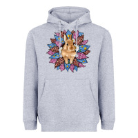 Heather Grey easter leopard bunny sunflower Heavyweight Hoodie - Artiststas