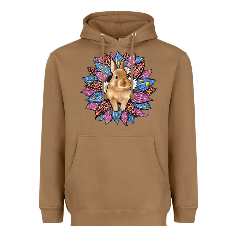 Easter Leopard Bunny Sunflower Heavyweight Hoodie by Artiststas | Teevron