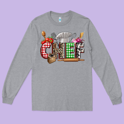 Chef Long Sleeve Tee Designed By Zillion Design Studio