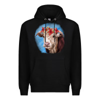 Black Hereford Bull Premium Hoodie - RanaPortraitStore