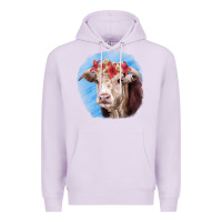 Lilac Hereford Bull Premium Hoodie - RanaPortraitStore