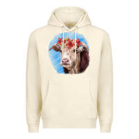 Sandshell Hereford Bull Premium Hoodie - RanaPortraitStore