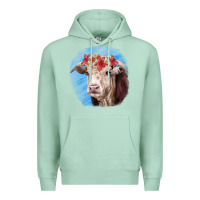 Seafoam Hereford Bull Premium Hoodie - RanaPortraitStore