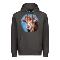 Smoke Hereford Bull Premium Hoodie - RanaPortraitStore