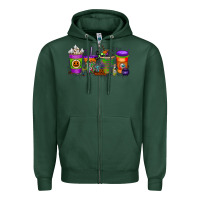 Sports Green Halloween Coffee Drink Zipper Hoodie - RacoonDesign