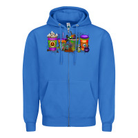 True Royal Halloween Coffee Drink Zipper Hoodie - RacoonDesign