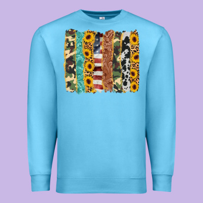 Western Brushstroke Premium Sweatshirt Designed By Adodesignshop