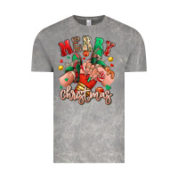 Cloud Rock Merry Christmas Caucasian girl sneakers Vintage Tee - RanaPortraitStore