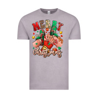 Vintage Zinc Merry Christmas Caucasian girl sneakers Vintage Tee - RanaPortraitStore