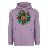 Lavender gemstone cowhide leopard turquoise sunflower Heavyweight Hoodie - Artiststas