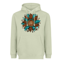Matcha gemstone cowhide leopard turquoise sunflower Heavyweight Hoodie - Artiststas