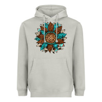 Moon Dust gemstone cowhide leopard turquoise sunflower Heavyweight Hoodie - Artiststas