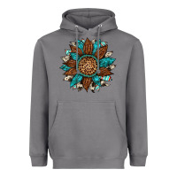 Storm gemstone cowhide leopard turquoise sunflower Heavyweight Hoodie - Artiststas